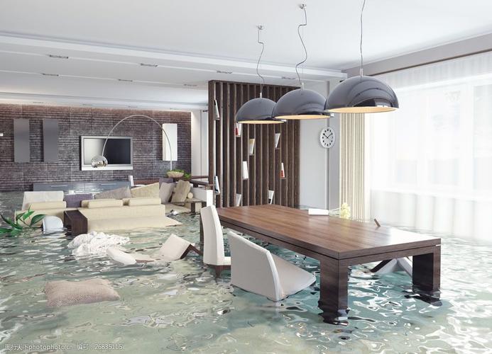 水災 災難 災害 室內家居 家具 室內設計 環境家居 圖片素材